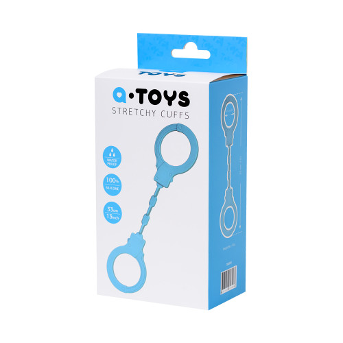 Силиконовые наручники A-Toys by TOYFA, силикон, голубые, 33 см