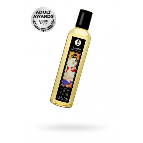 Масло для массажа Shunga Libido, натуральное, возбуждающее, с ароматом экзотических фруктов, 250 мл