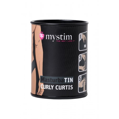 Мастурбатор MasturbaTIN Curly Curtis, TPE, белый, 4.5 см