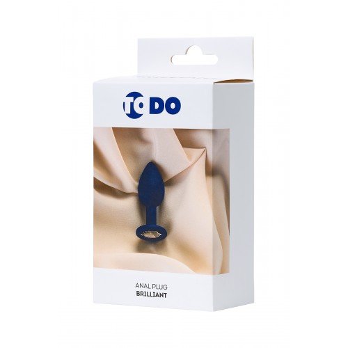 Анальный страз ToDo by Toyfa Brilliant, силикон, синий, 7 см, Ø 2,8 см, 26 г