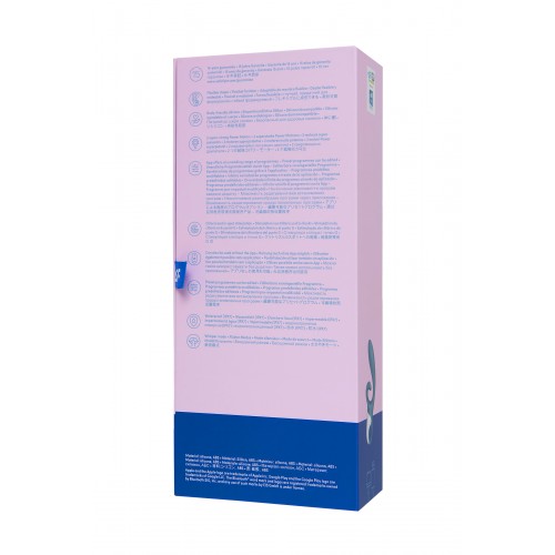 Нереалистичный вибратор Satisfyer Hug me, силикон, синий