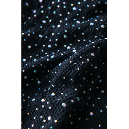 Костюм-сетка со стразами Candy Girl Elektra бесшовный, черный, OS