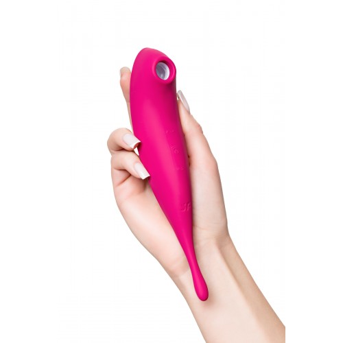 Вакуум-волновой бесконтактный стимулятор клитора Satisfyer Twirling Pro, силикон, красный