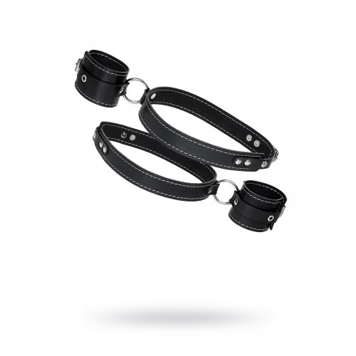 Бондажная система Pecado BDSM, для фиксации рук к ногам, натуральная кожа, черная