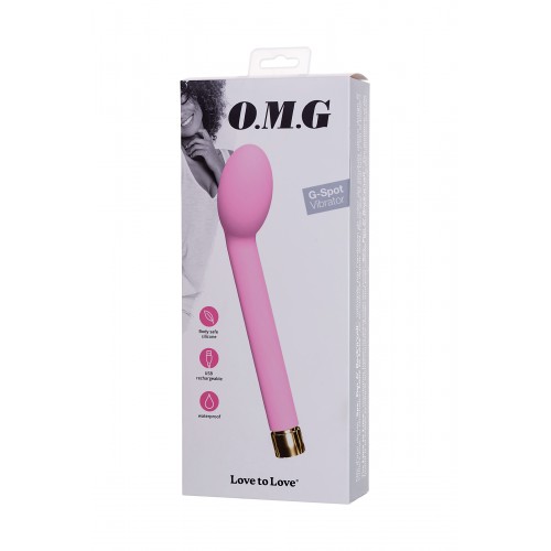 Нереалистичный вибратор Love to Love для точки G OMG, силикон, розовый, 17 см.