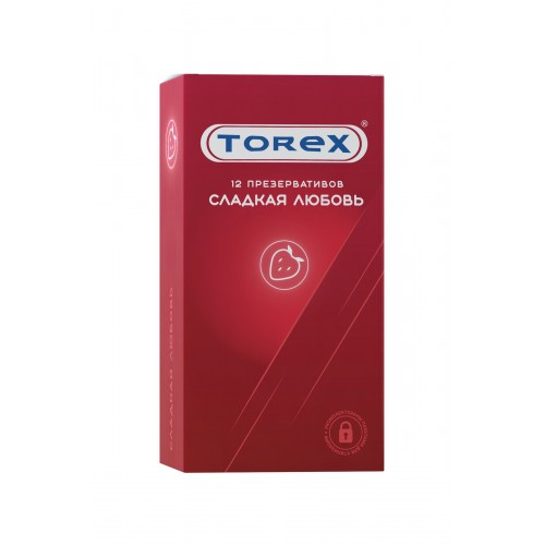 Презервативы Torex, «Сладкая любовь», латекс, 19 см, 5,5 см, 12 шт.