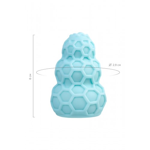 Мастурбатор A-Toys Flaff, TPE, бирюзовый, 8см, Ø 2,9 см