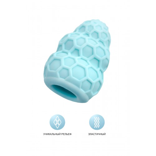 Мастурбатор A-Toys Flaff, TPE, бирюзовый, 8см, Ø 2,9 см