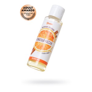 Масло для массажа Yovee by Toyfa «Ароматный массаж», с ароматом апельсина и корицы, 50 мл (иной угол)