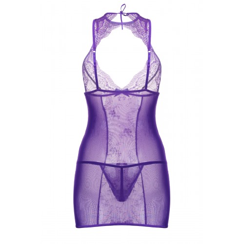 Комбинация Candy Girl Scarlett с фигурным декольте и стринги, фиолетовые, OS
