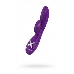 Вибратор на батарейках rabbit OVO K1, силикон, ежевичный, 20,5 см