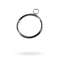 Ошейник TOYFA Metal с кольцом, металл, серебряный