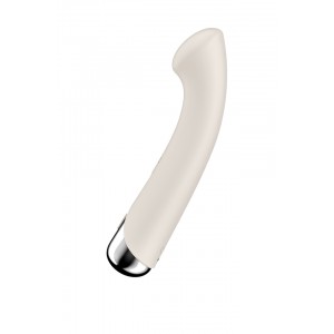 Вибратор для точки G с ротацией Satisfyer Spinning G-Spot 1, силикон, бежевый, 16,8 см