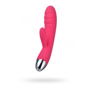 Вибратор с клиторальным стимулятором Svakom Barbara, 5 режимов вибрации, сливово-красный, 18,8 см.