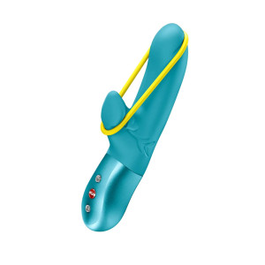 Вибратор кролик Fun Factory AMORINO, силикон, аквамарин, 17,5 см