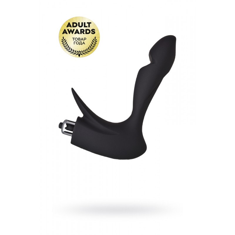 Стимулятор простаты Erotist First, силикон, чёрный, 14,4 см