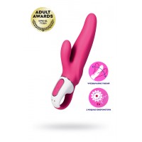Нереалистичный вибратор Satisfyer Vibes Mr. Rabbit, Силикон, Красный, 22,1 см