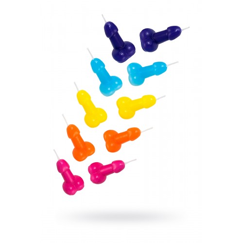 Набор свечи «мини пенис» Pecado BDSM ,10шт в упаковке