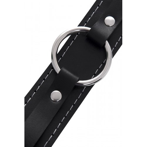 Ошейник-чокер Pecado BDSM, натуральная кожа, черный