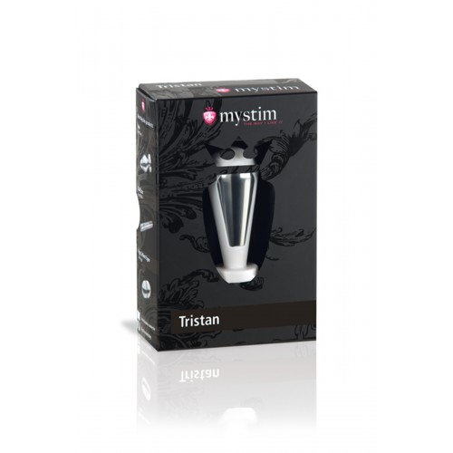 Анальная пробка Mystim Tristan, электростимуляция, пластик, белый, 7,5 см, Ø 3 см