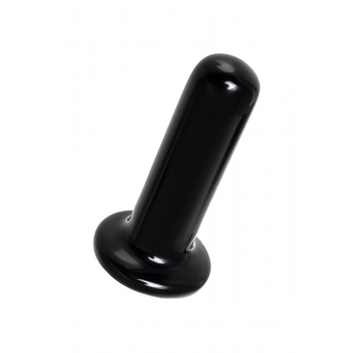Стеклянный мини-вибратор Sexus Glass, стекло, черный, 10 см