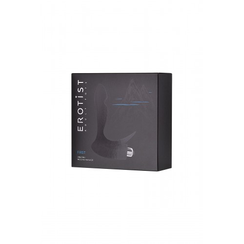 Стимулятор простаты Erotist First, силикон, чёрный, 14,4 см