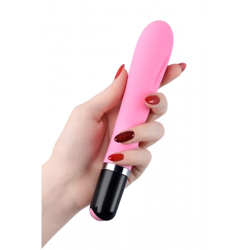 Нереалистичный вибратор LEROINA by TOYFA Polly, 7 режимов вибрации, силикон, розовый, 18,3 см, Ø 3,1 см