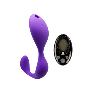 Вибромассажер Adrien Lastic Mr. Hook, силикон, фиолетовый, 12 см (иной угол)