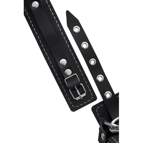 Ошейник-чокер Pecado BDSM, натуральная кожа, черный