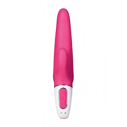 Нереалистичный вибратор Satisfyer Vibes Mr. Rabbit, Силикон, Красный, 22,1 см