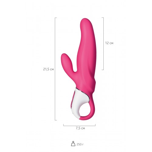 Нереалистичный вибратор Satisfyer Vibes Mr. Rabbit, Силикон, Красный, 22,1 см