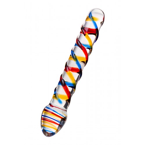 Двусторонний фаллоимитатор Sexus Glass, стекло, прозрачный, 19,5 см