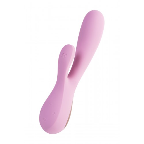 Нереалистичный вибратор Satisfyer Mono Flex, силикон, розовый, 20,4 см.
