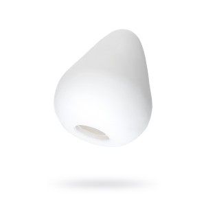 Мастурбатор нереалистичный Eromantica Velvet, TPE+ABS, белый (иной угол)
