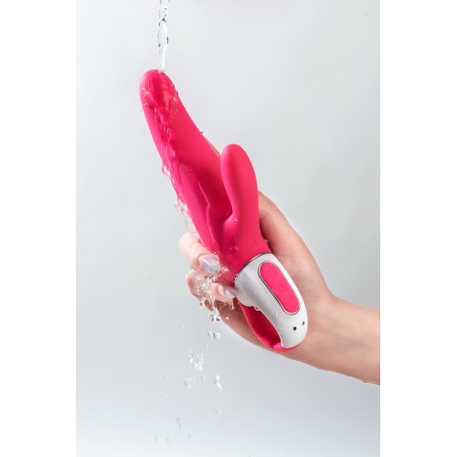 Нереалистичный вибратор Satisfyer Vibes Mr. Rabbit, Силикон, Красный, 22,1 см