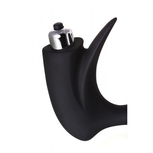 Стимулятор простаты Erotist First, силикон, чёрный, 14,4 см