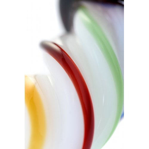 Двусторонний фаллоимитатор Sexus Glass, стекло, янтарно-разноцветный, 16 см