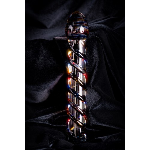 Двусторонний фаллоимитатор Sexus Glass, стекло, прозрачный, 19,5 см