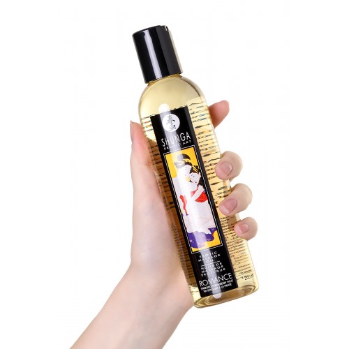 Масло для массажа Shunga Romance, натуральное, возбуждающее, с ароматом клубники и шампанского, 250 мл