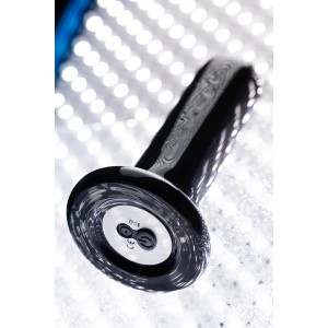 Стеклянный мини-вибратор Sexus Glass, стекло, черный, 10 см (иной угол)