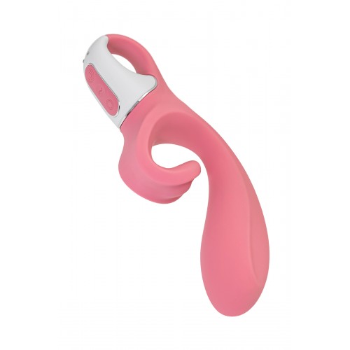 Нереалистичный вибратор Satisfyer Hug me, силикон, розовый