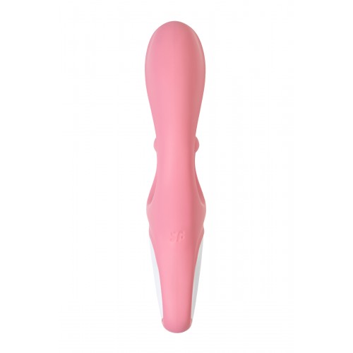 Нереалистичный вибратор Satisfyer Hug me, силикон, розовый