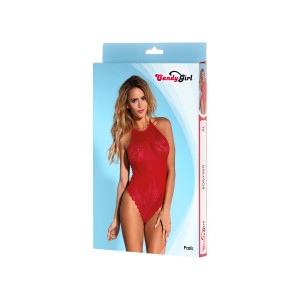 Боди Candy Girl Paris красное, XL (иной угол)