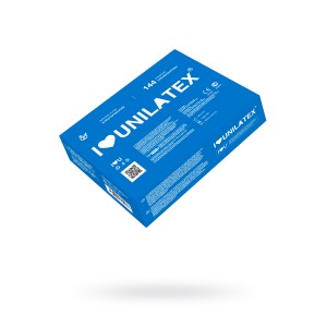 Презервативы Unilatex, natural plain, гладкие, классические, 18 см, 5,4 см, 144 шт. (иной угол)