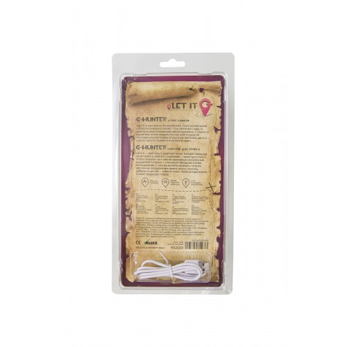 Стимулятор точки G Let it G G-Hunter, силикон, фиолетовый, 18,5 см