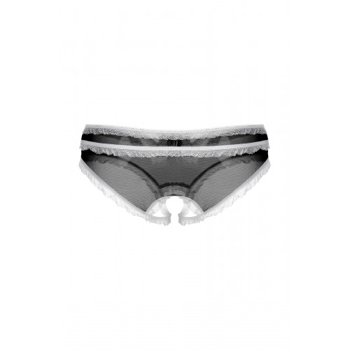 Трусики открытые с рюшами SoftLine Collection, черно-белый, S/M