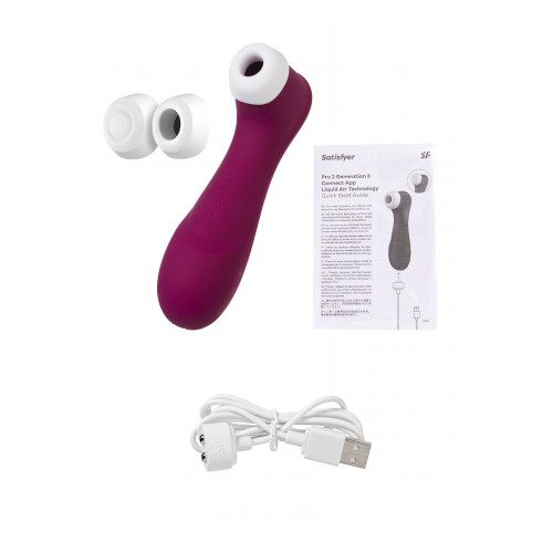 Вакуумный стимулятор клитора Satisfyer Pro 2 Generation 3, Bluetooth/App, красный