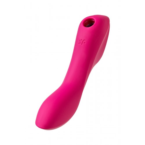 Вакуум-волновой бесконтактный стимулятор клитора Satisfyer Curvy Trinity 3, силикон, красный