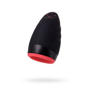 Перезаряжаемый мастурбатор Erotist Lava с подогревом, силикон, черный, 13 см. (иной угол)