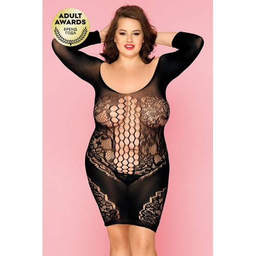 Платье-сетка и стринги Candy Girl Merimba черные, 2XL